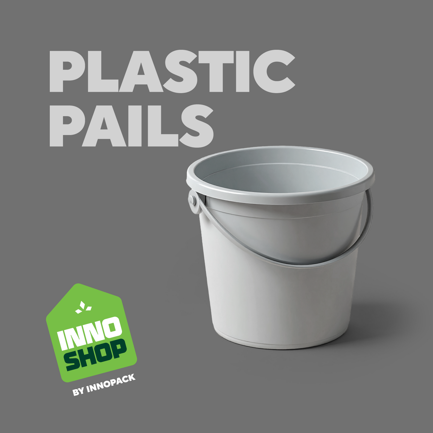 5LTR BLACK PLASTIC PAIL & LID