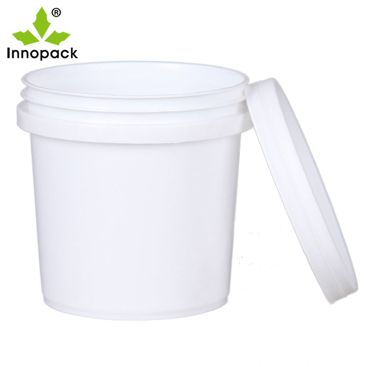 iPACK 1LTR - 25 PACK of WHITE PP PLASTIC PAIL & LID