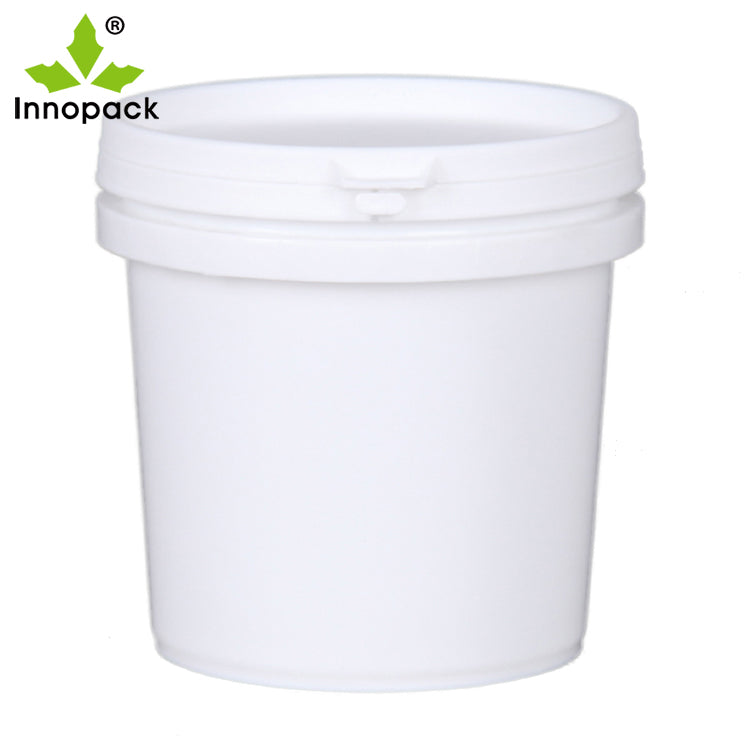 iPACK 1LTR - 25 PACK of WHITE PP PLASTIC PAIL & LID