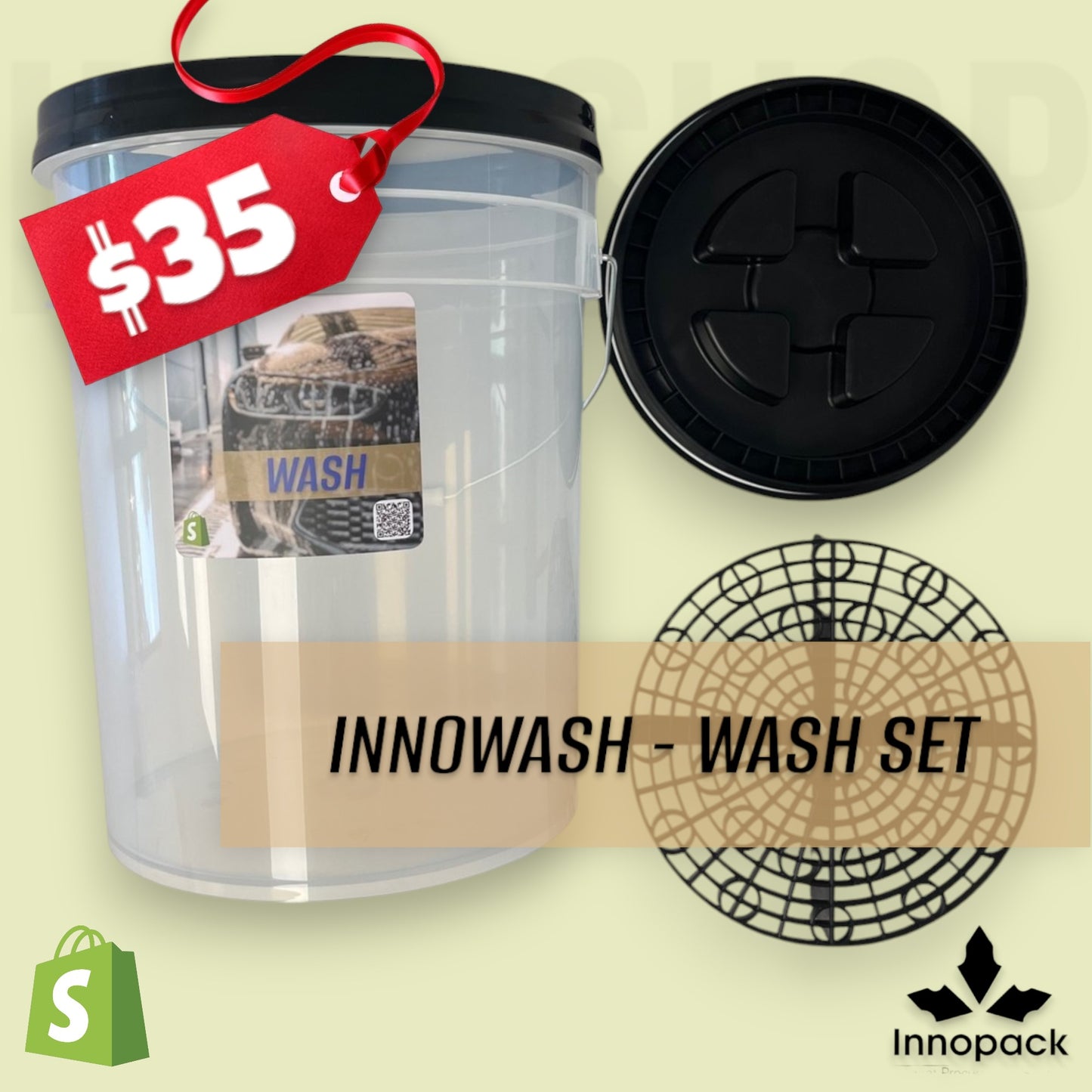 INNOWASH 20L SINGLE "WASH" BUCKET SET