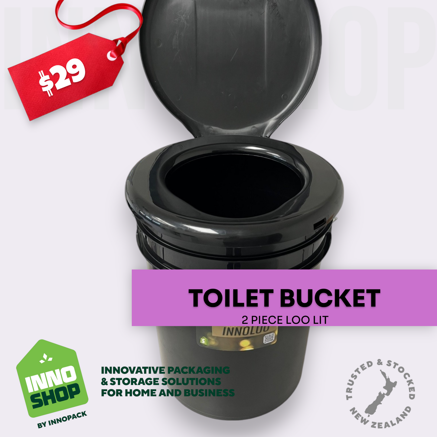 20L TOILET PAIL AND SEAT COMBO