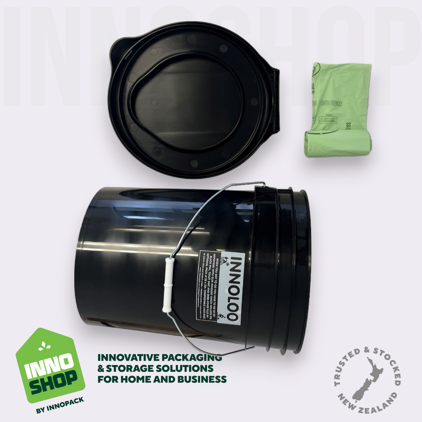 20L TOILET PAIL AND SEAT COMBO + 25 x 30L HOME COMPOSTABLE BAGS