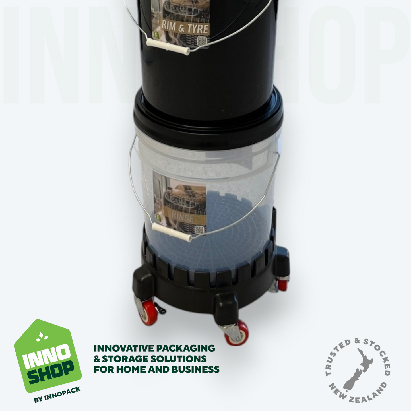 WASH 5 WHEEL BLACK TROLLY
