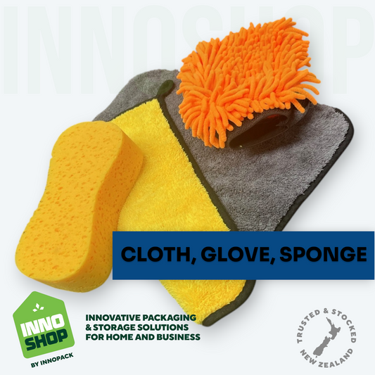 WASH 3-PIECE CARE KIT - GLOVE, CLOTH & SPONGE