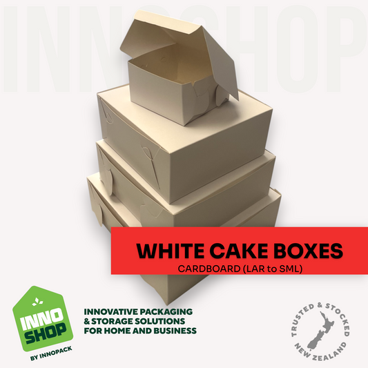 CAKE BOX WHITE CARDBOARD 125MM X 125MM X 75MM (200/CTN)