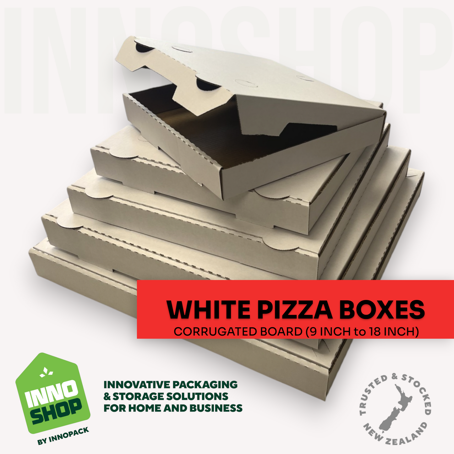 WHITE PIZZA BOX 9 INCH (100/CTN)