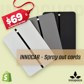 INNOCAR - METAL SPRAY CARD-DARK GREY x 100 CARDS
