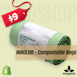 INNOLOO PK of 25 x 30L HOME COMPOSTABLE BAGS