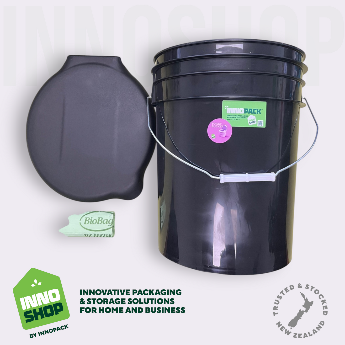 20L TOILET PAIL AND SEAT COMBO + 25 x 30L HOME COMPOSTABLE BAGS