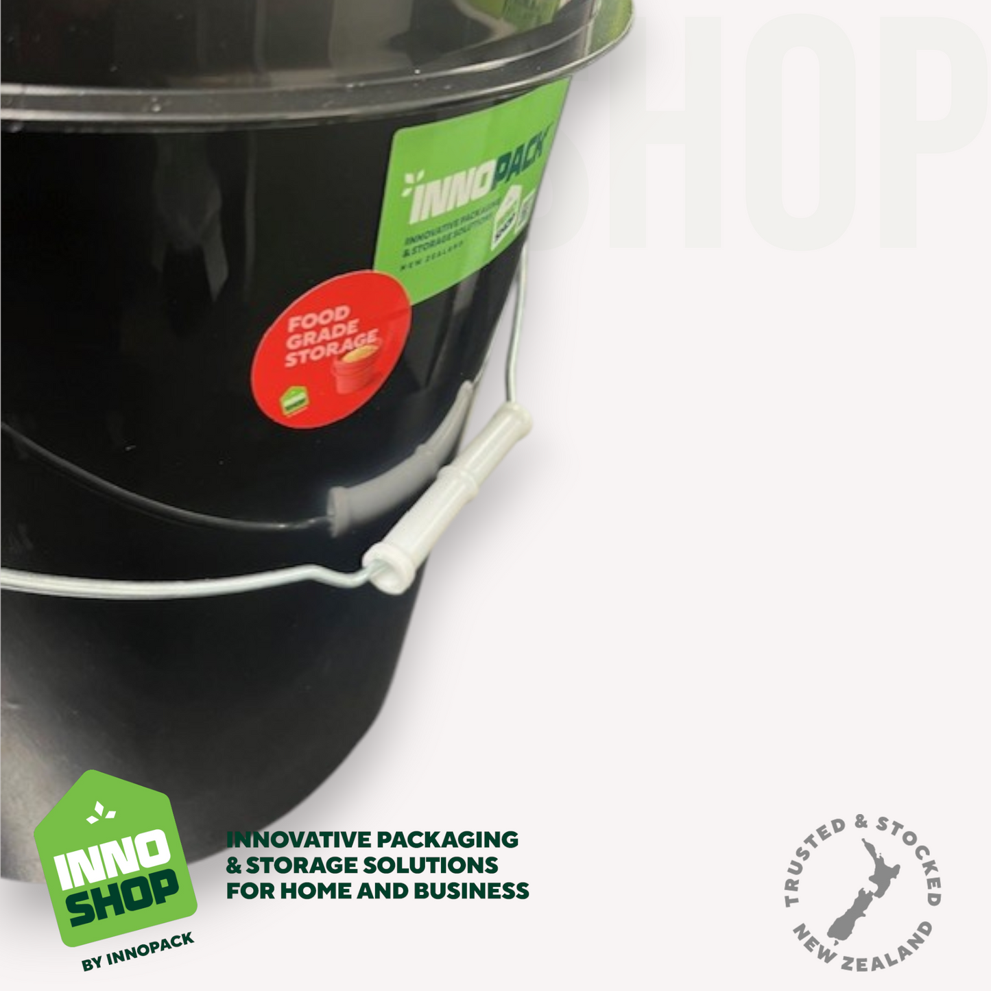 20L BLACK-OUT STORAGE PAIL & GAMMA SEAL SCREW LID + 350ML ALUMINIUM SCOOP