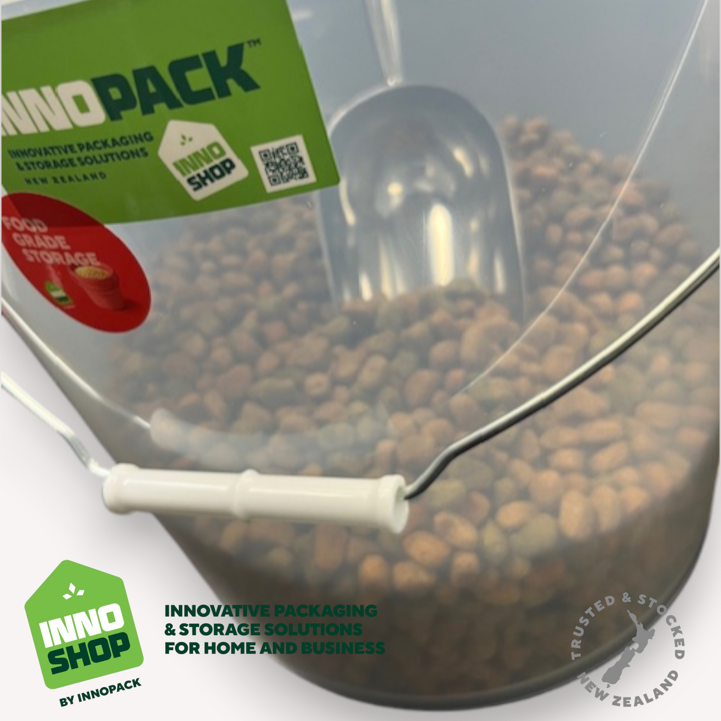 20L STORAGE PAIL & GAMMA SEAL SCREW LID & 350ML ALUMINIUM SCOOP