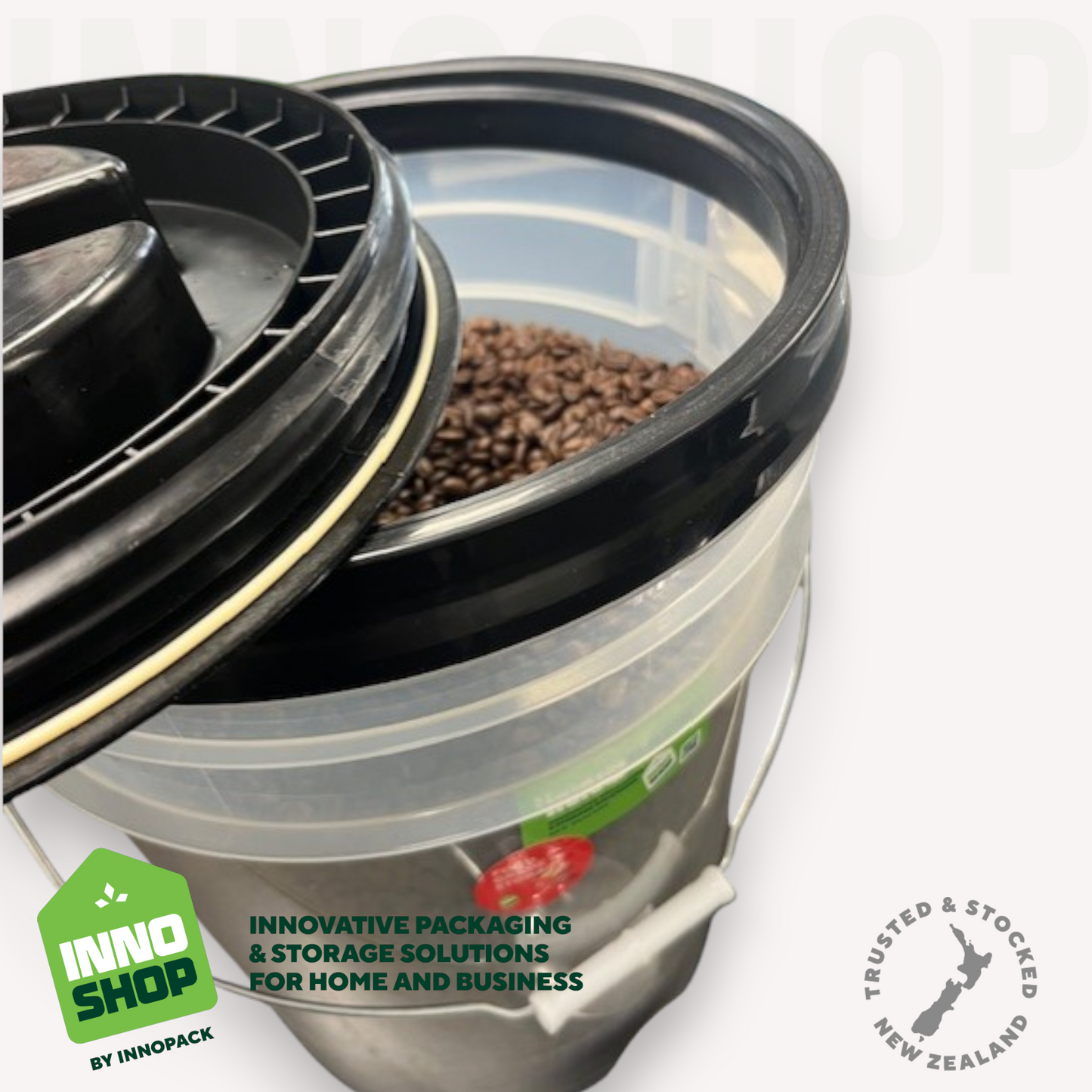 20L STORAGE PAIL & GAMMA SEAL SCREW LID & 350ML ALUMINIUM SCOOP