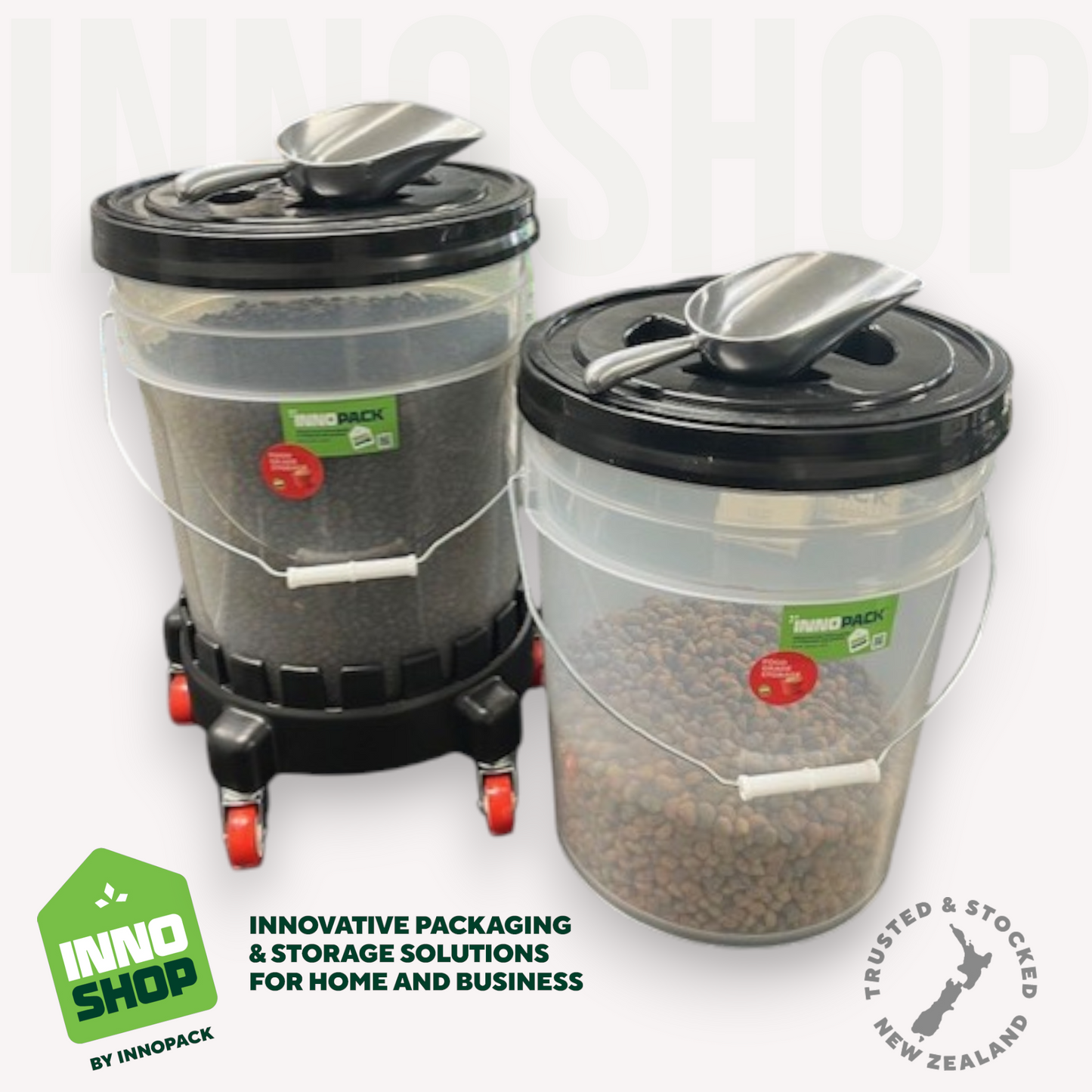 20L STORAGE PAIL & GAMMA SEAL SCREW LID & 350ML ALUMINIUM SCOOP