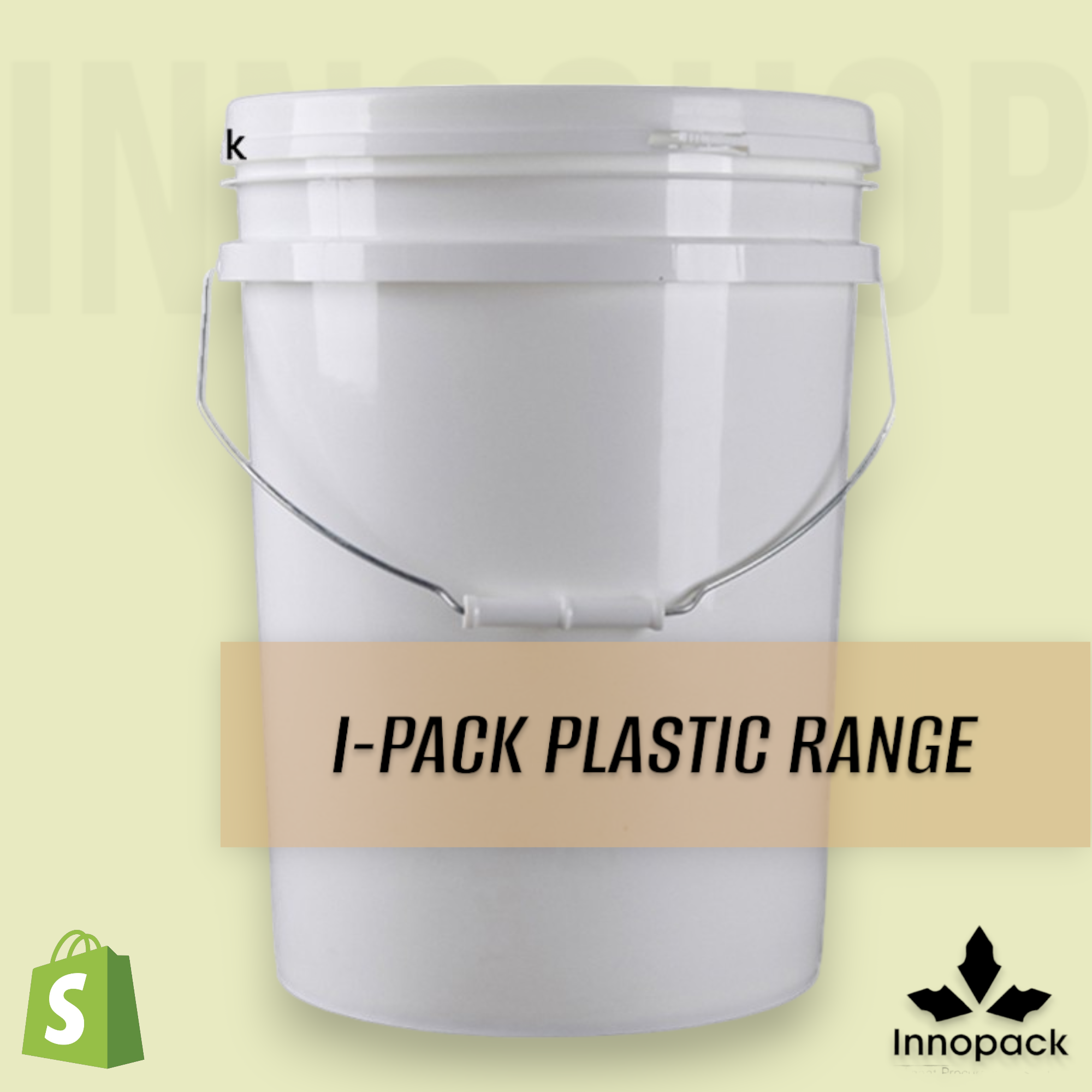 Innopack iPACK 20LTR - 5 PACK of WHITE PP PLASTIC PAIL & LID – innopack.co.nz