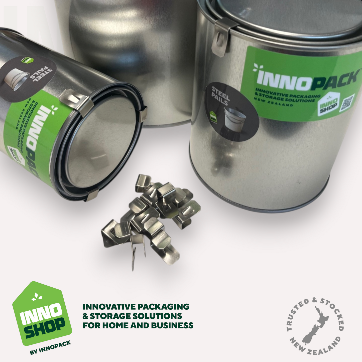 METAL TRIPLE TIGHT SAFETY CLIP for 500ML-4L (SOLD in BAGS of 250 CLIPS)