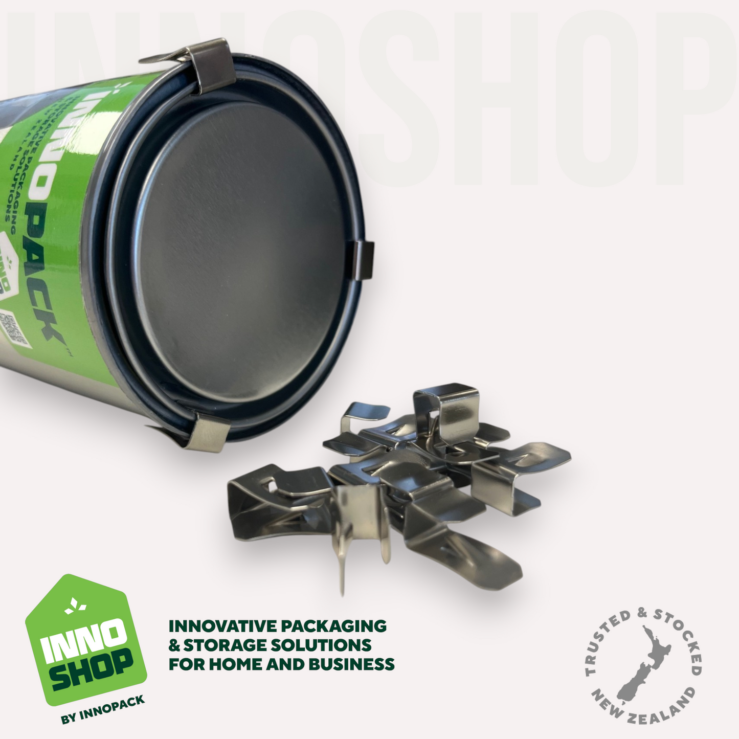 METAL TRIPLE TIGHT SAFETY CLIP for 500ML-4L (SOLD in BAGS of 250 CLIPS)