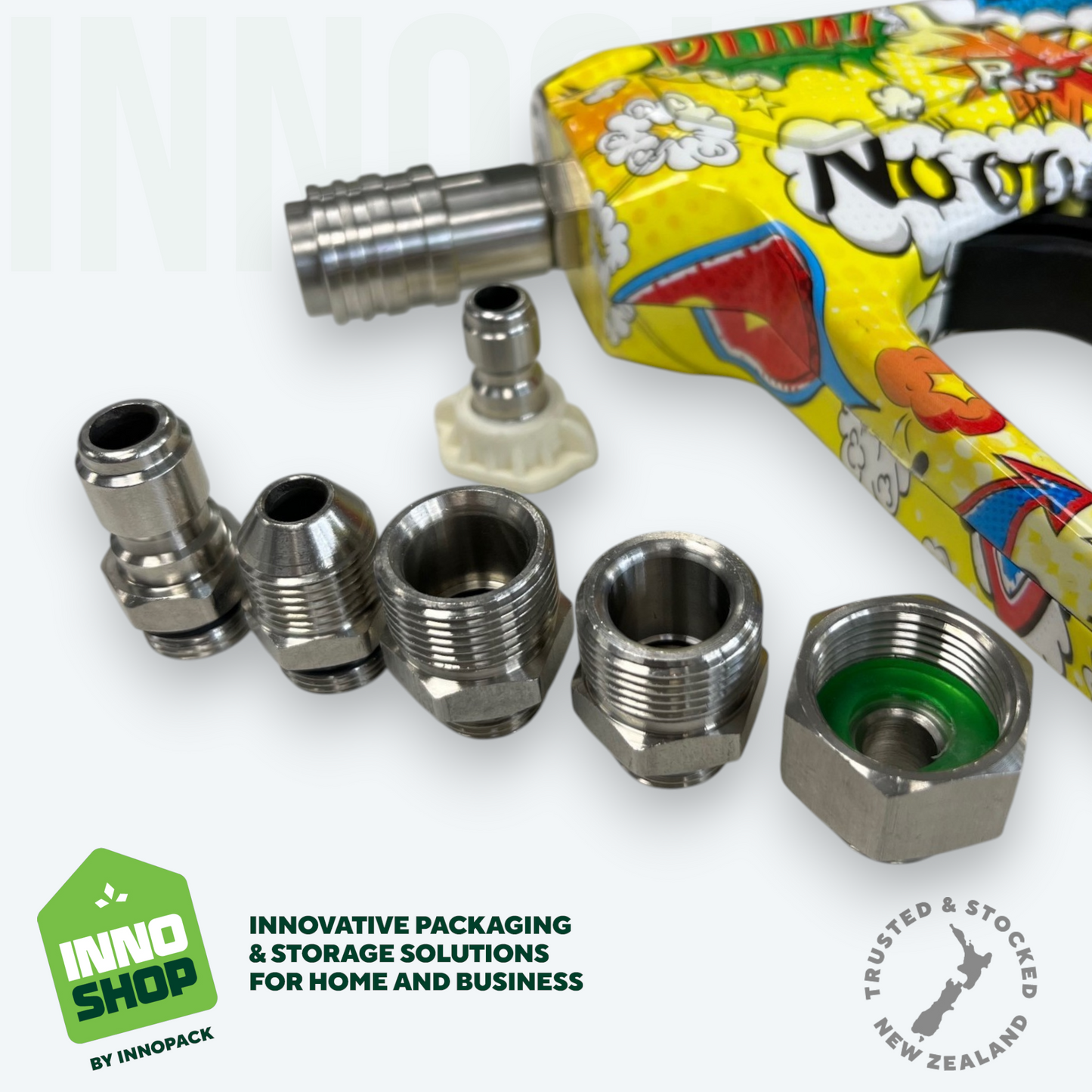 HIGH PRESSURE WASH GUN + OLD SCHOOL 5-PIECE CONNECTOR SET