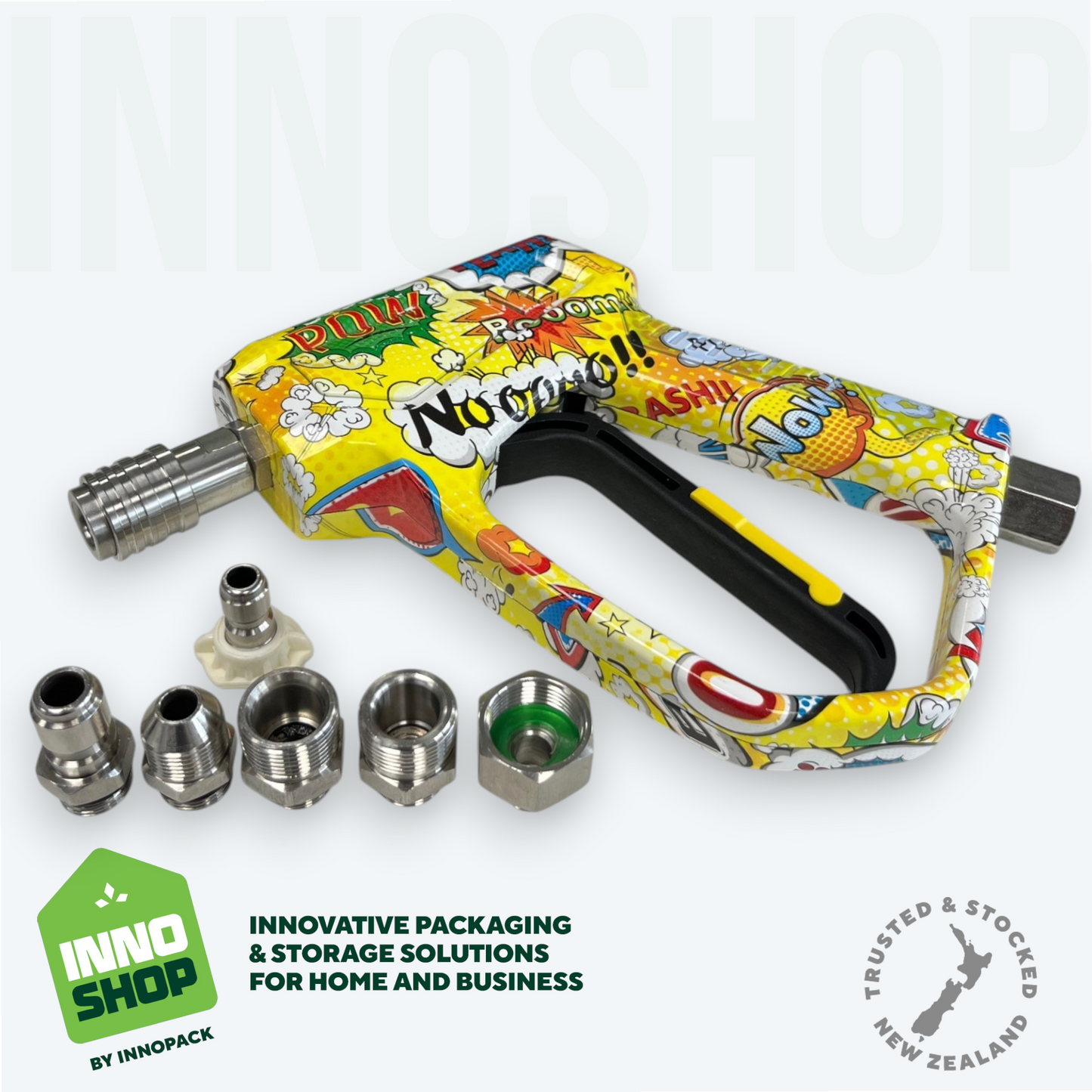 HIGH PRESSURE WASH GUN + OLD SCHOOL 5-PIECE CONNECTOR SET
